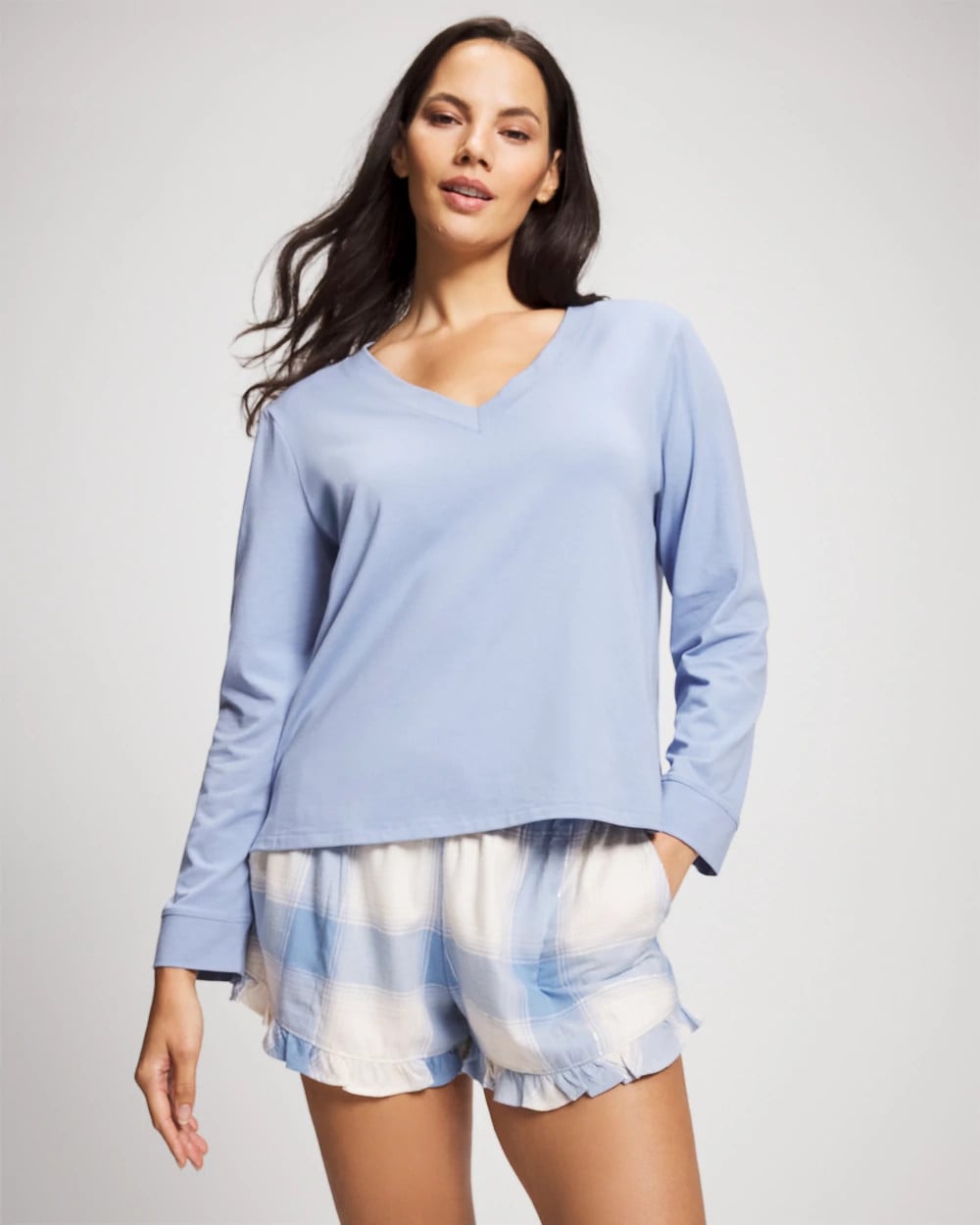 LOOMED LANDSCAPE BLUE L - Pajama Set