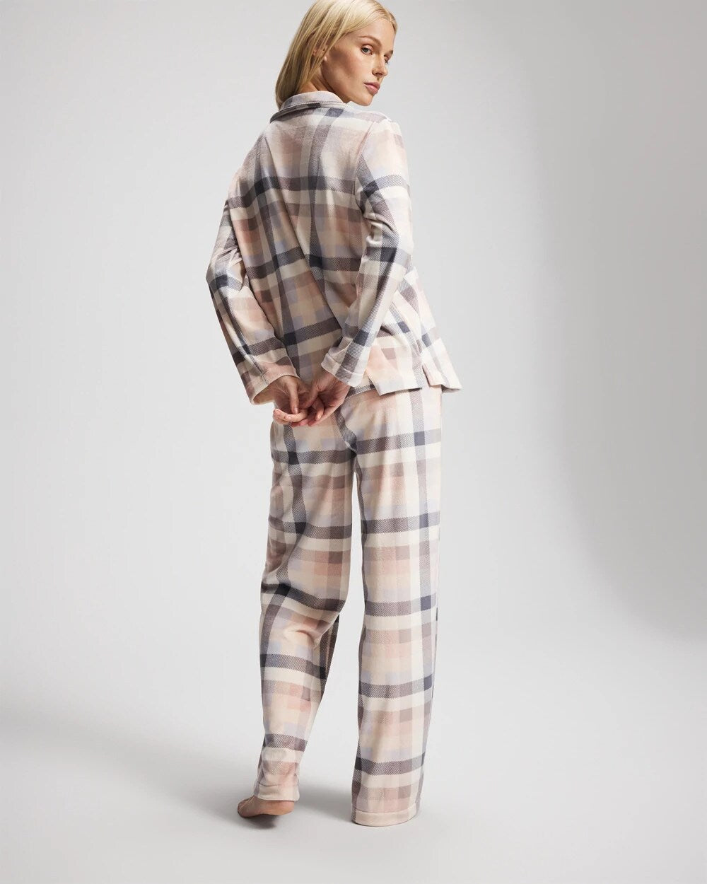 PRISM PLAID GRAY - Long Sleeve Pajama Set