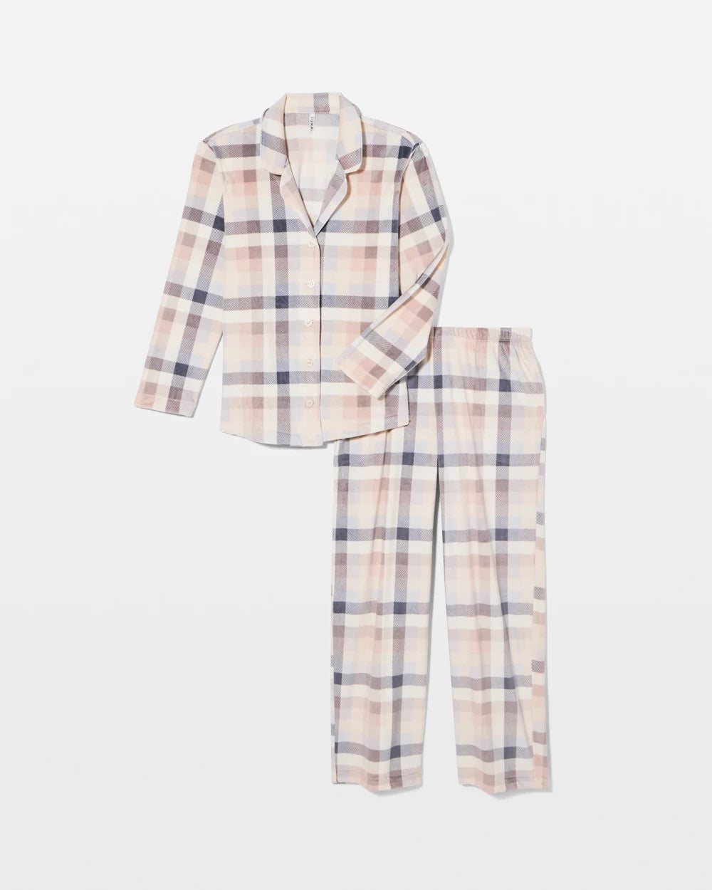 PRISM PLAID GRAY - Long Sleeve Pajama Set