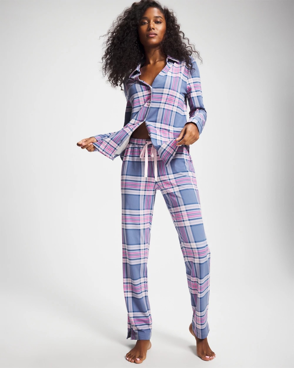 PRETTY PLAID SUNDOWN - Ankle Pajama Pant