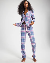 PRETTY PLAID SUNDOWN - Ankle Pajama Pant