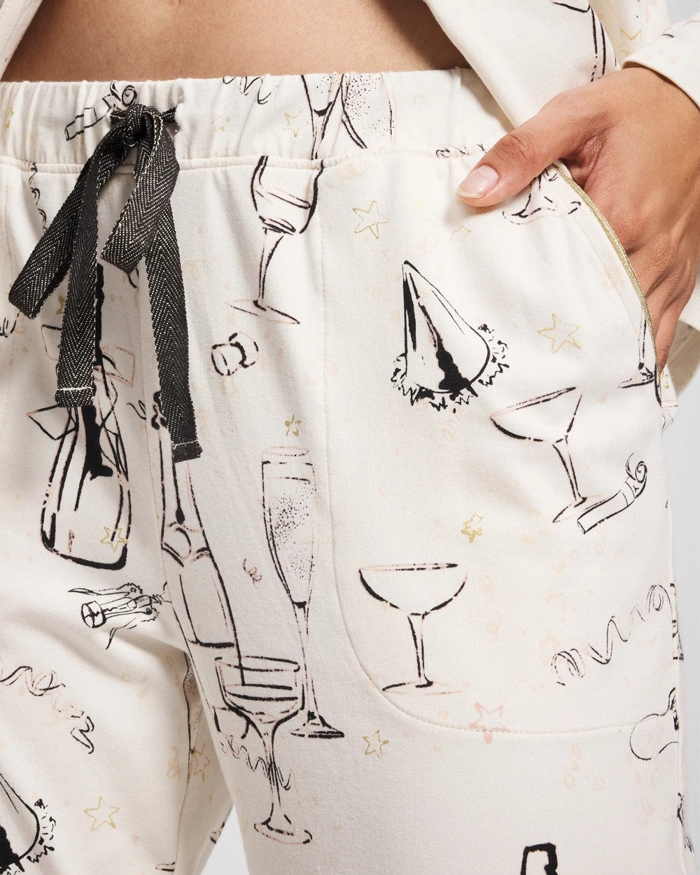 FIZZ THE SEASON FOIL - Ankle Pajama Pant