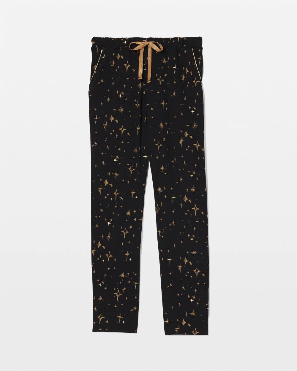 STELLAR SCENE BLACK/FOIL - Ankle Pajama Pant