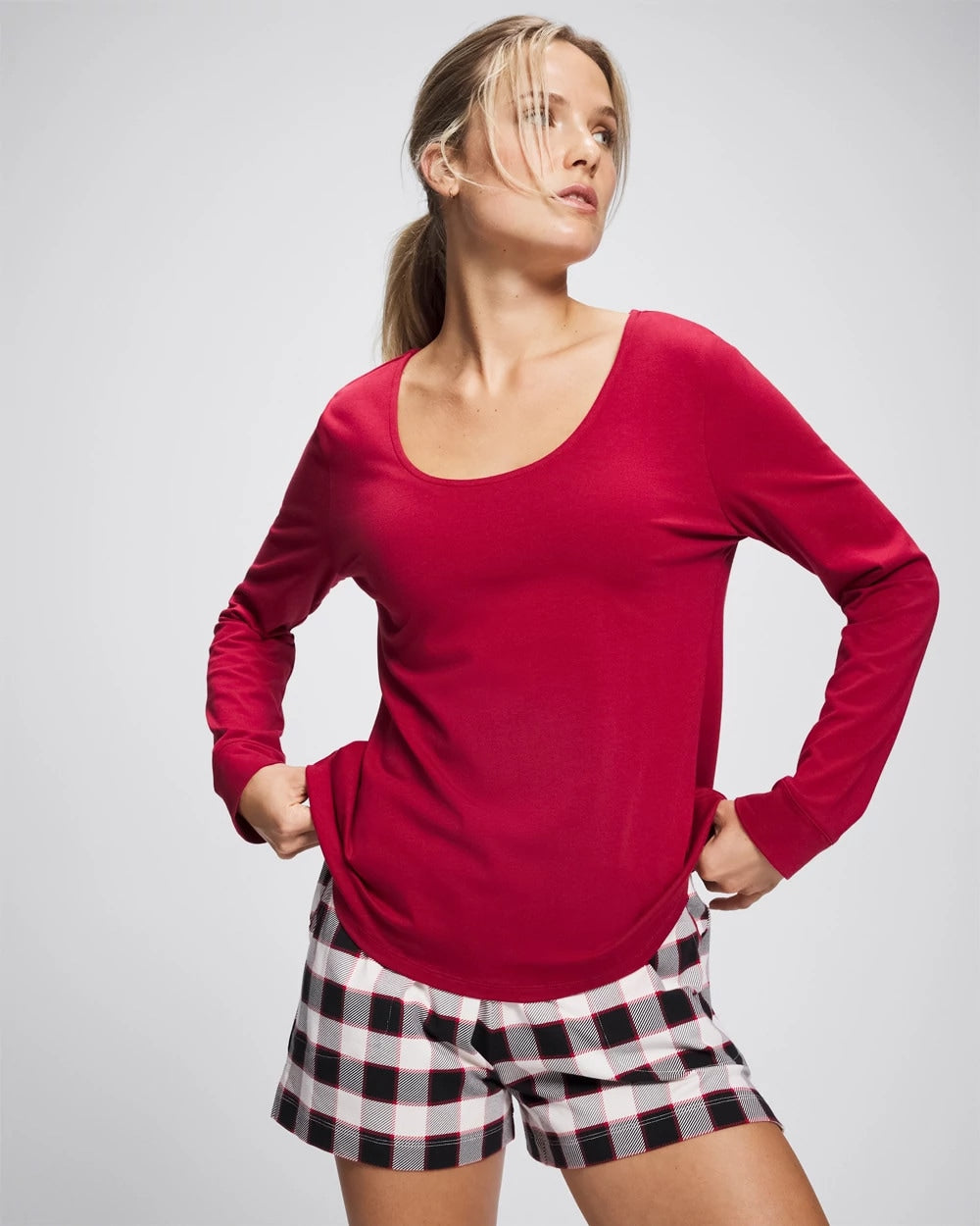 PAINT THE TOWN RED - Long Sleeve Pajama Top