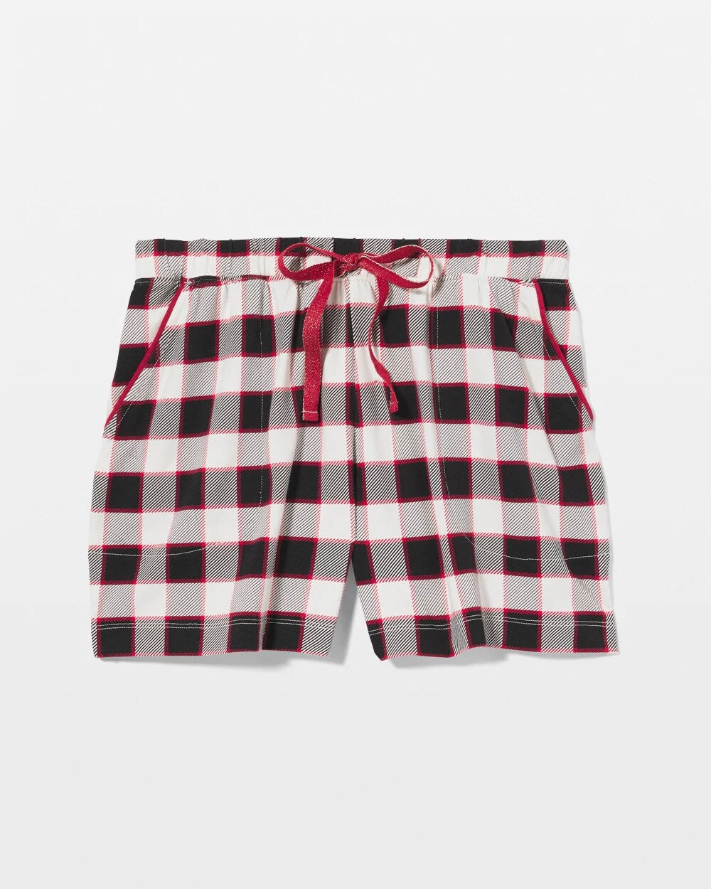 DREAMSCAPE PLAID BLACK - Pajama Shorts