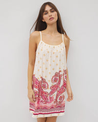 KASHMIR PAISLEY PLCD CH - Smocked Neck Chemise