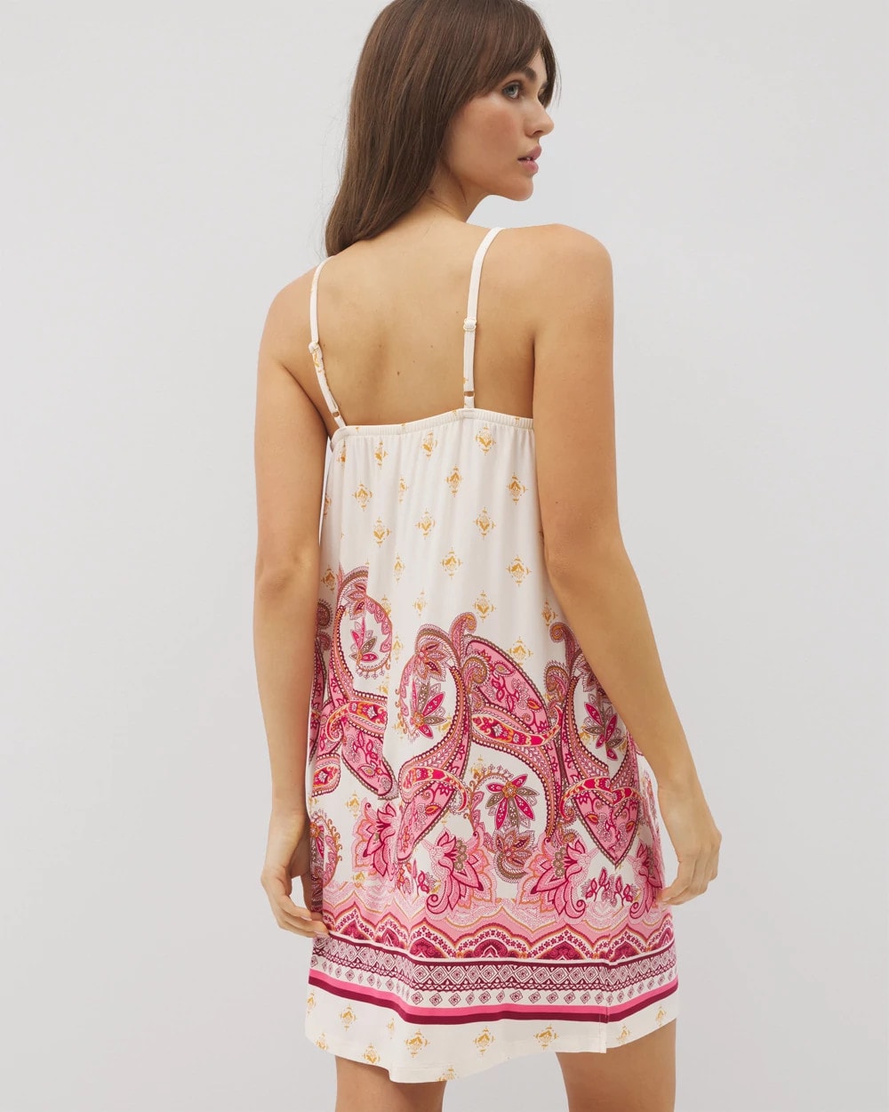 KASHMIR PAISLEY PLCD CH - Smocked Neck Chemise
