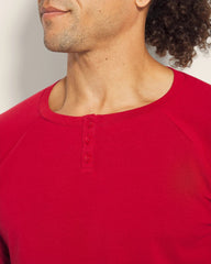 PAINT THE TOWN RED - Men's Henley Pajama Top