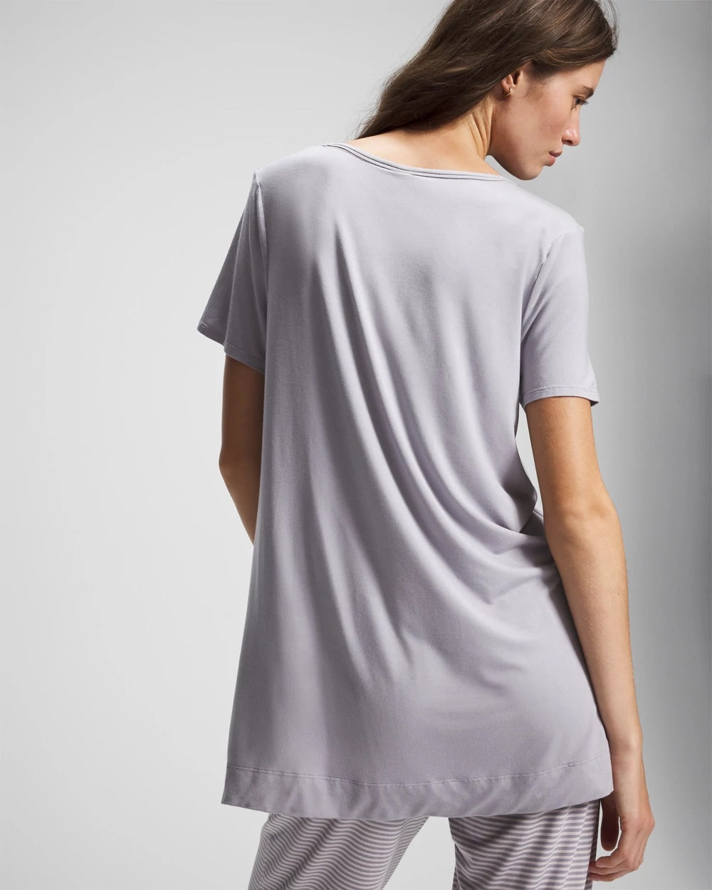MOONSTONE - Short Sleeve Pajama Tunic Tee