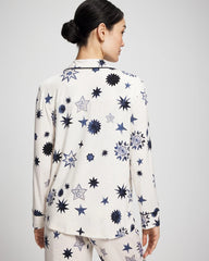 CELESTIAL CHARMS CHAMP - Cool Nights Long Sleeve Notch Collar with Piped Placket Pajama Top