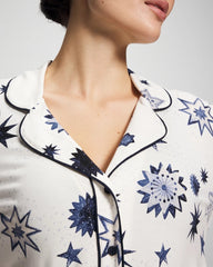 CELESTIAL CHARMS CHAMP - Cool Nights Long Sleeve Notch Collar with Piped Placket Pajama Top