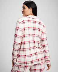 TARTAN TEXTILE CHAMP - Cool Nights Long Sleeve Notch Collar with Piped Placket Pajama Top