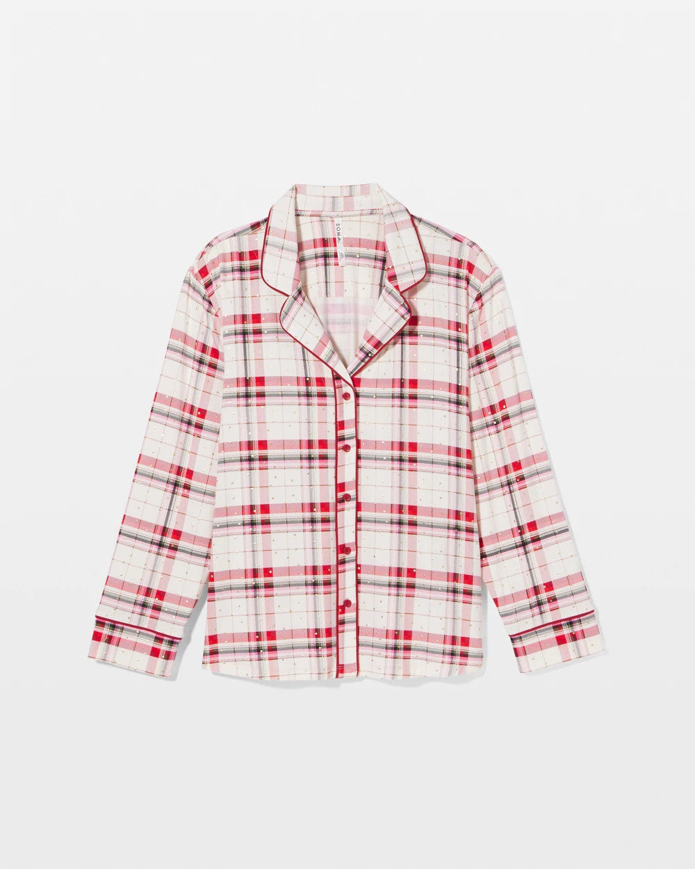 TARTAN TEXTILE CHAMP - Cool Nights Long Sleeve Notch Collar with Piped Placket Pajama Top