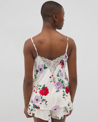 RHAPSODY FLORAL SUGAR - Lace Trim Pajama Cami