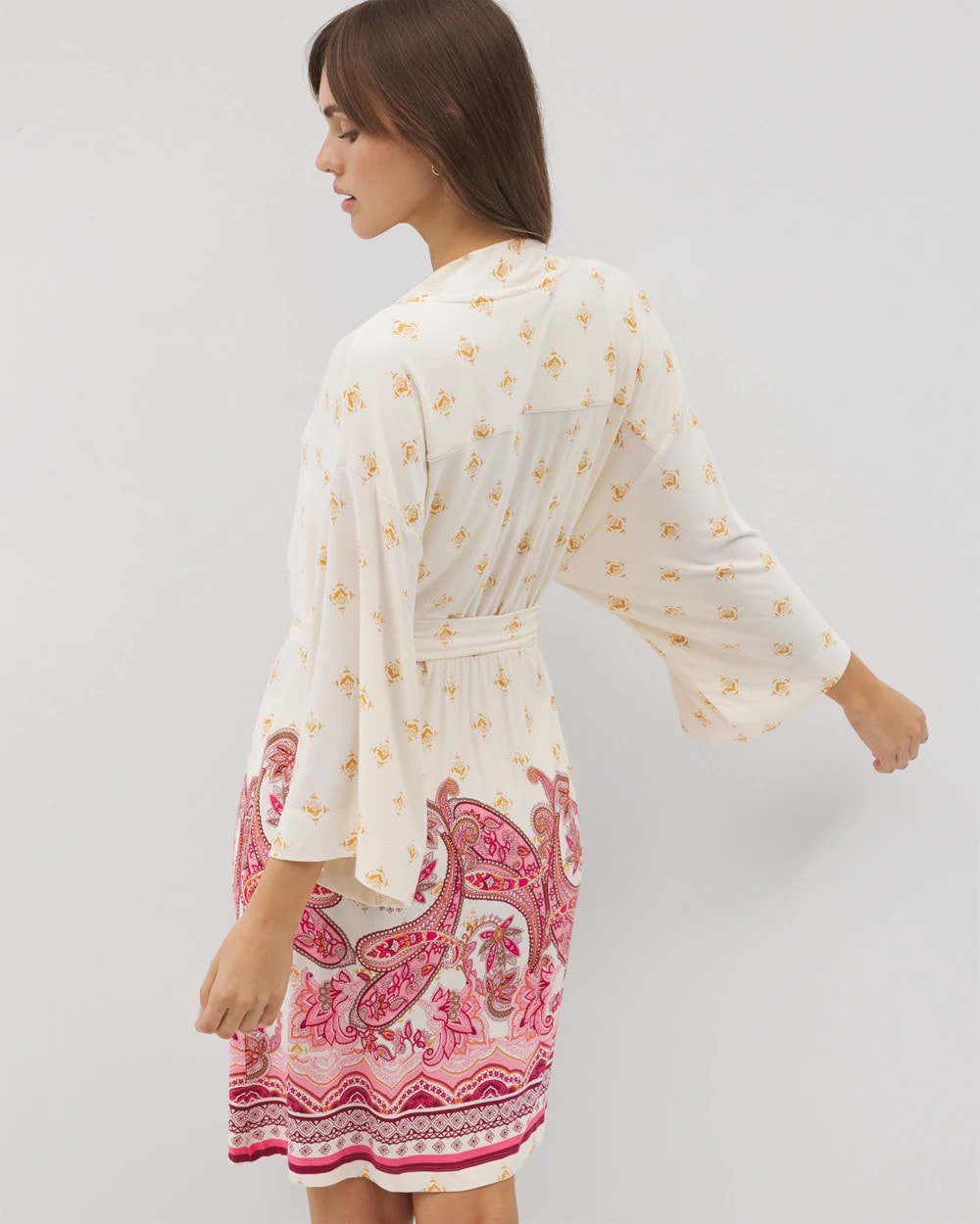 KASHMIR PAISLEY PLCD CH - Kimono Short Robe