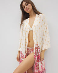 KASHMIR PAISLEY PLCD CH - Kimono Short Robe