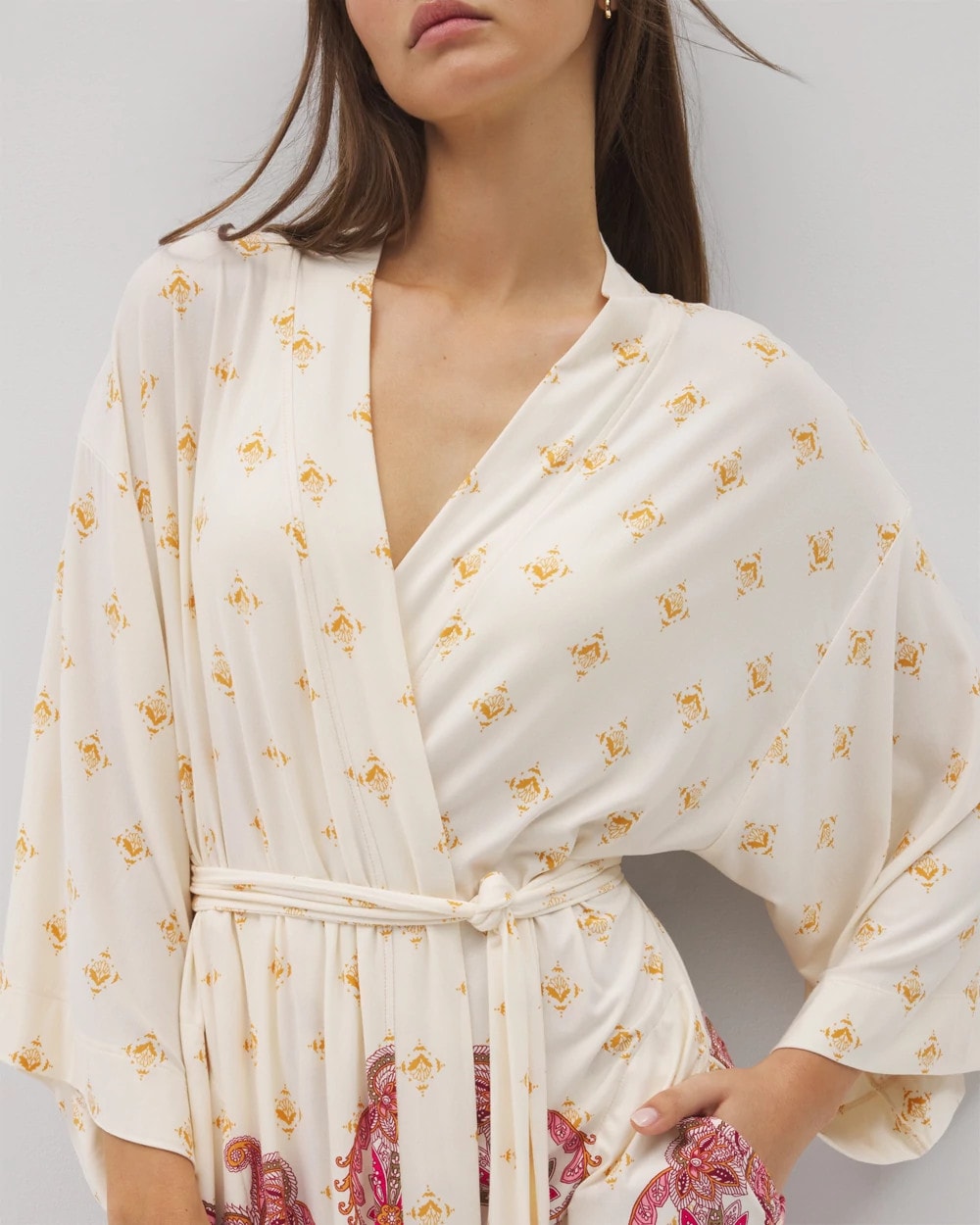 KASHMIR PAISLEY PLCD CH - Kimono Short Robe