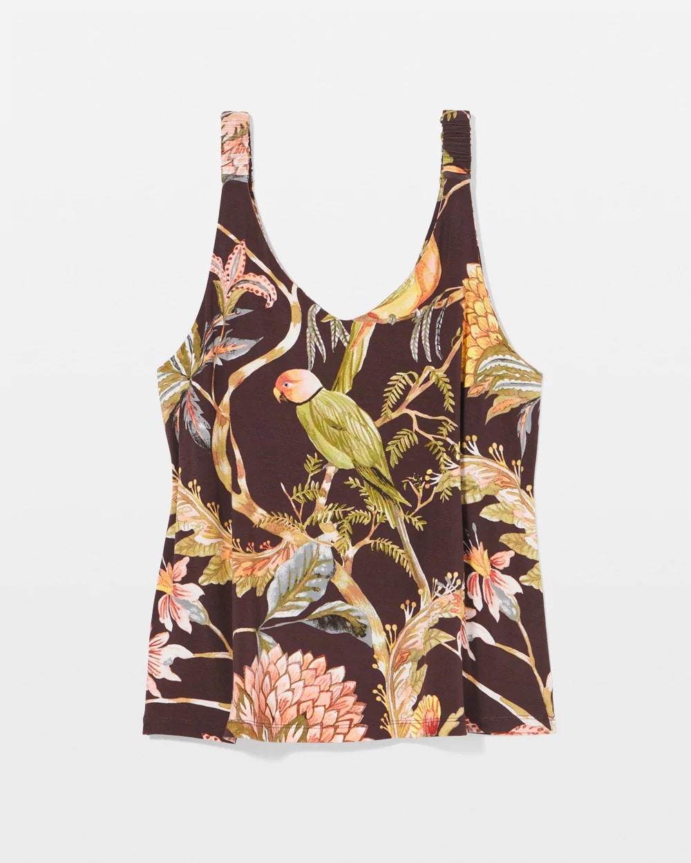 PARROT-DISO PLUME G PLUM - Shirred Strap Pajama Tank