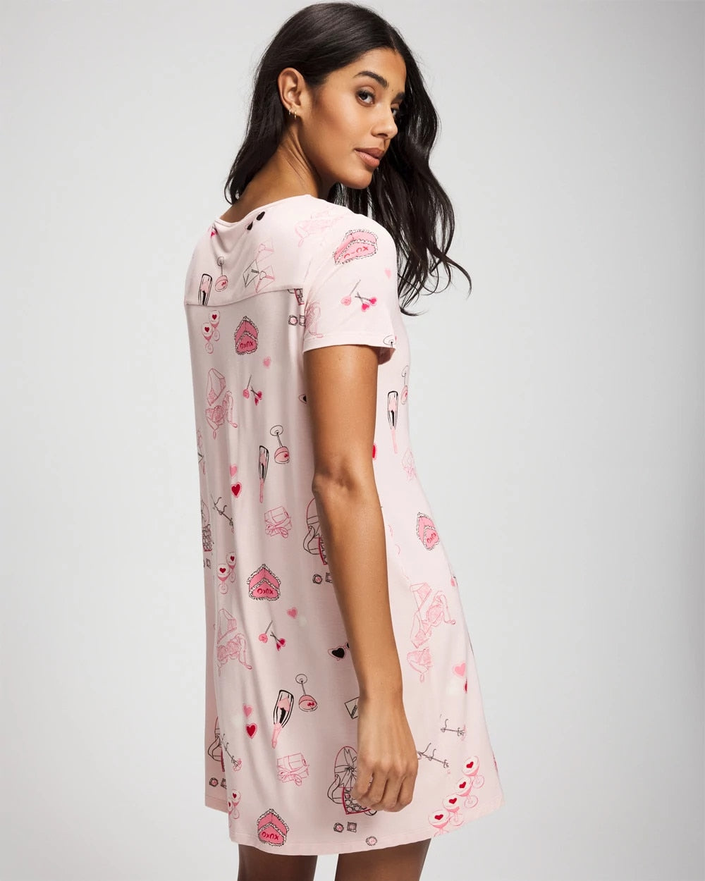 BE MINE PRETTY PINK - Short Sleeve Sleepshirt