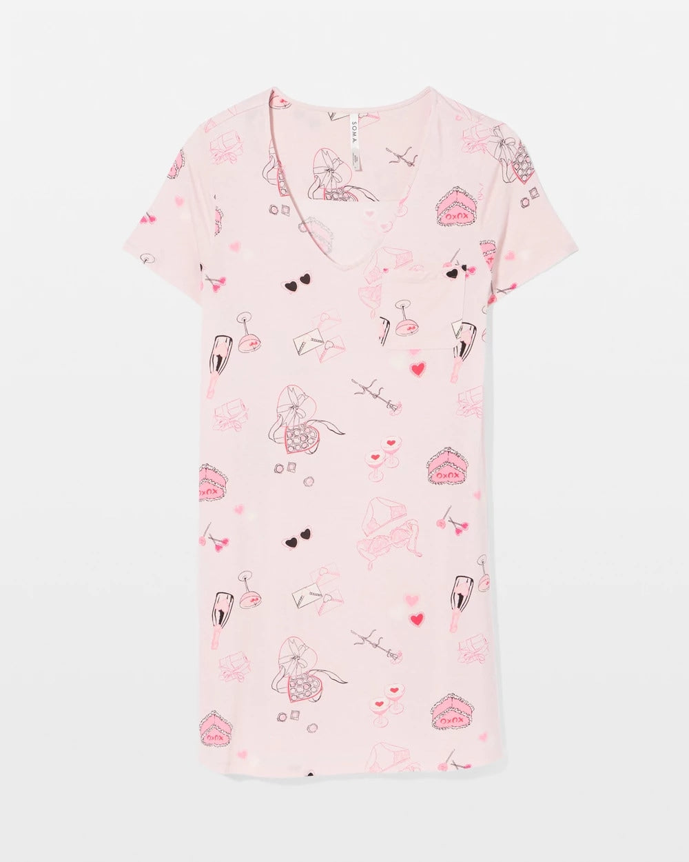 BE MINE PRETTY PINK - Short Sleeve Sleepshirt