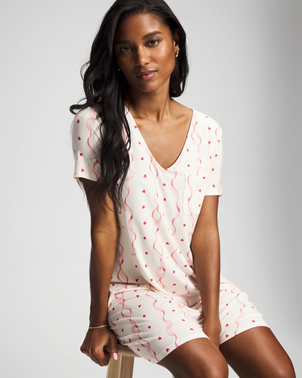 COQUETTE VALENTINE CHAMP - Short Sleeve Sleepshirt