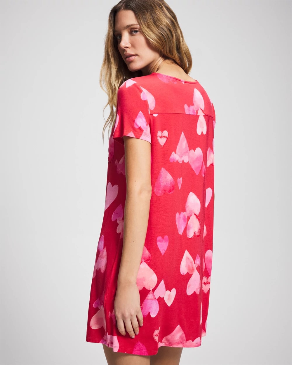 WHOLE LOTTA LOVE RED - Short Sleeve Sleepshirt