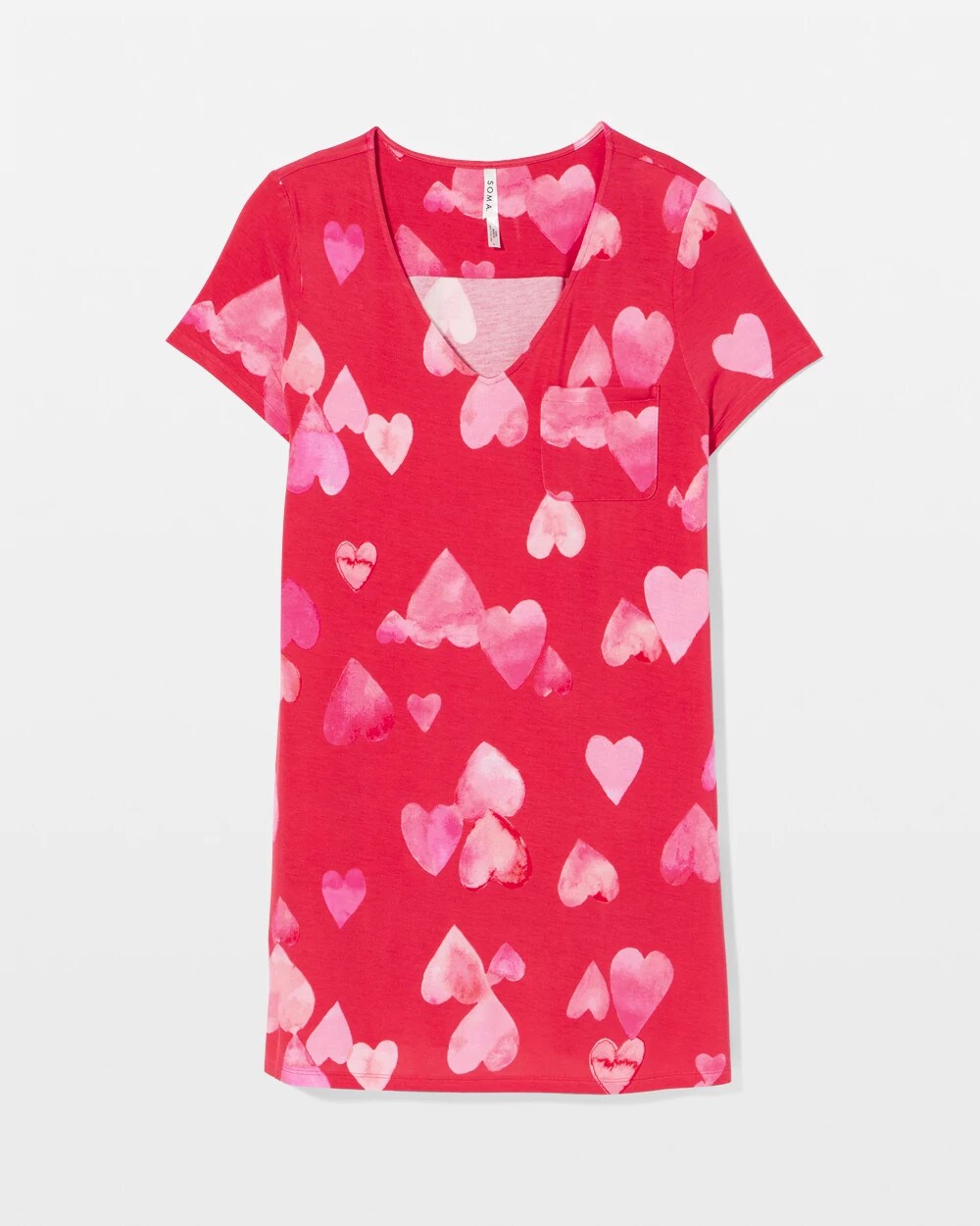 WHOLE LOTTA LOVE RED - Short Sleeve Sleepshirt