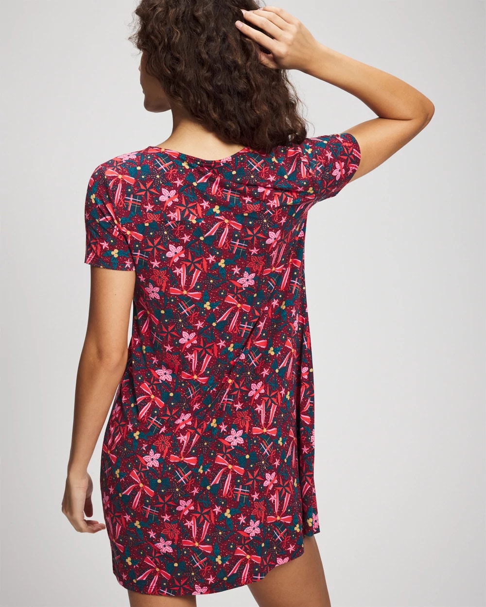 HOLLY JOLLY RED VELVET - Short Sleeve Sleepshirt
