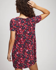 HOLLY JOLLY RED VELVET - Short Sleeve Sleepshirt