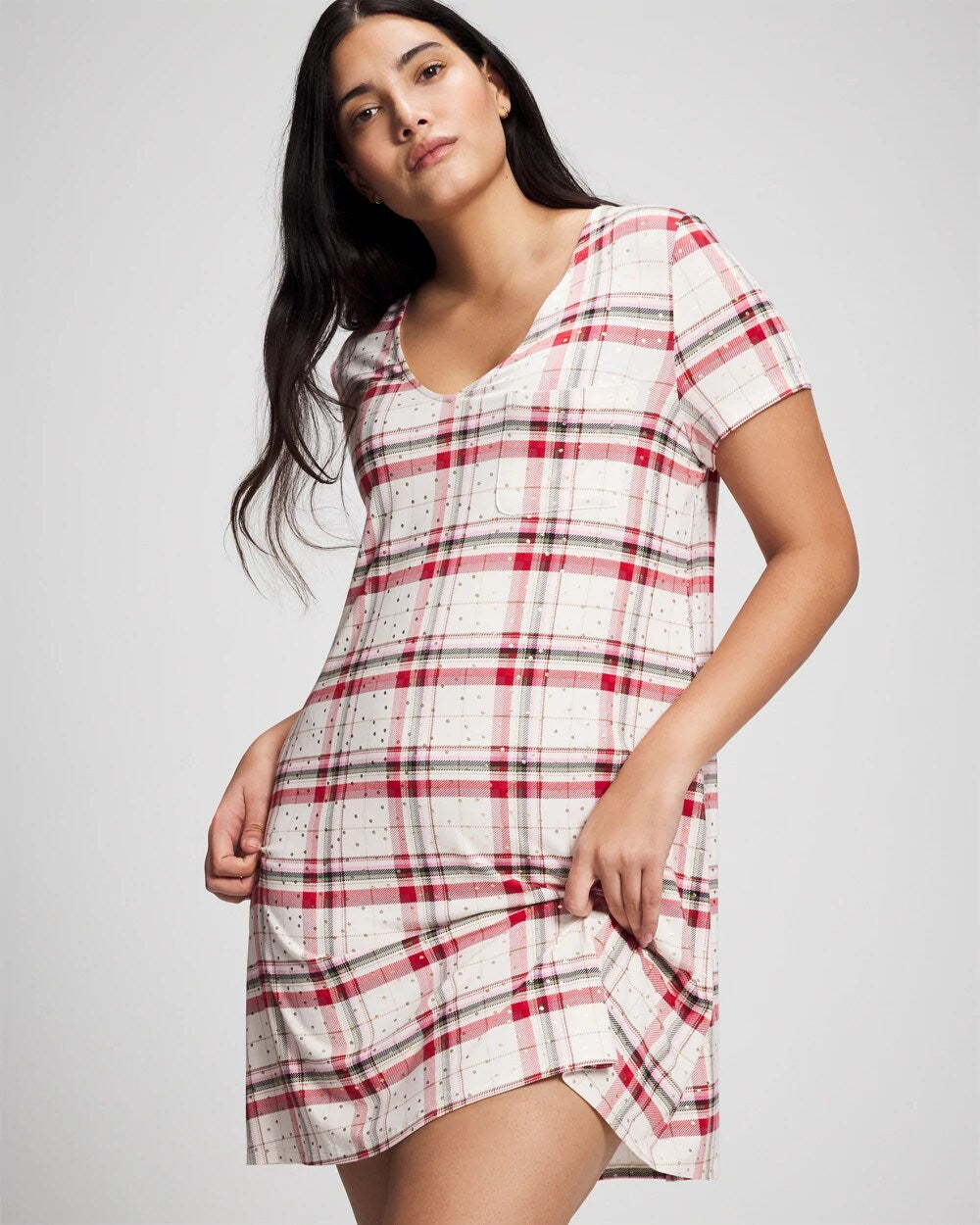 TARTAN TEXTILE CHAMP - Short Sleeve Sleepshirt