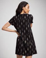 CHAMPAGNE POP BLACK/FOIL - Short Sleeve Sleepshirt
