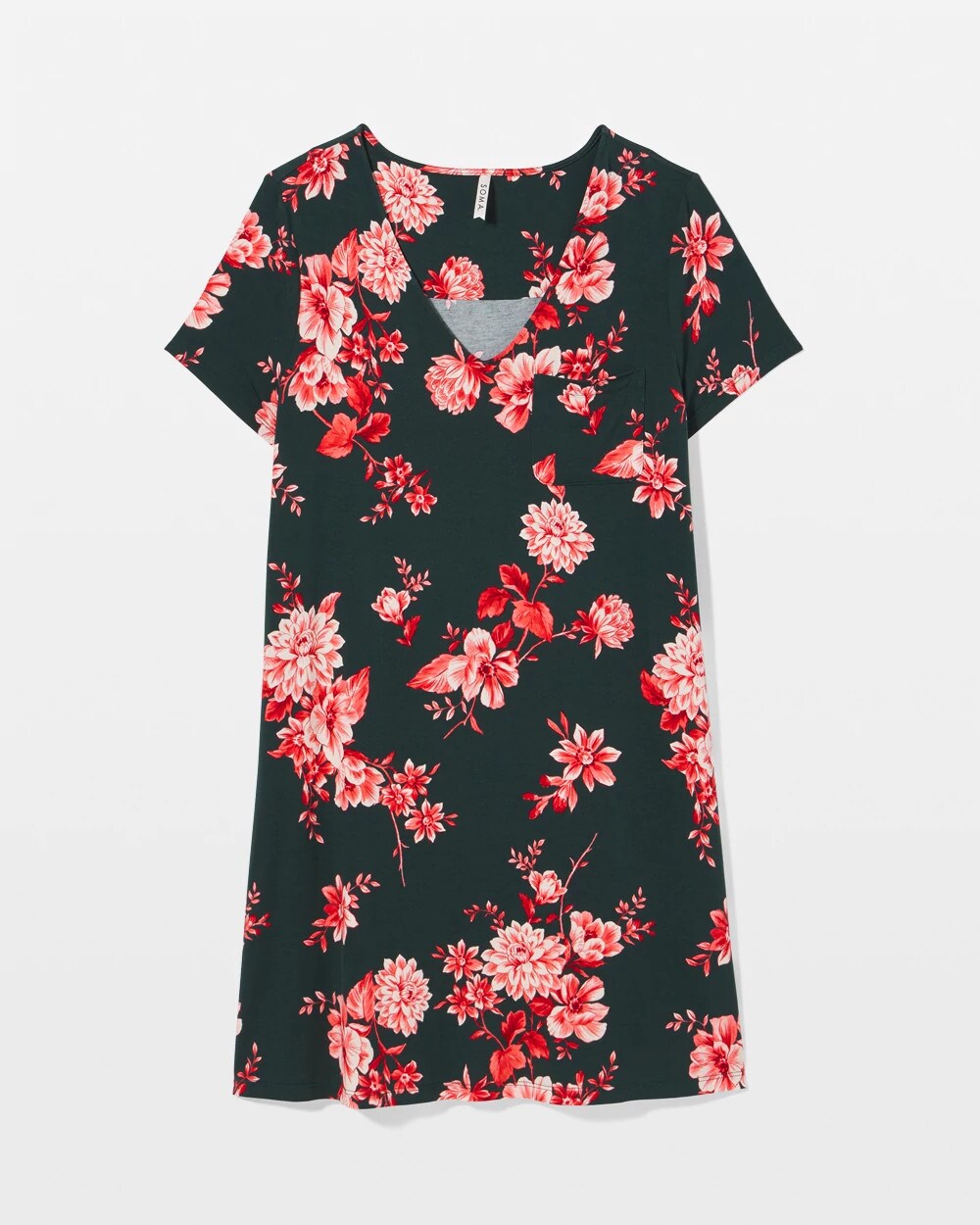 COTTAGE FLORAL GREEN - Short Sleeve Sleepshirt