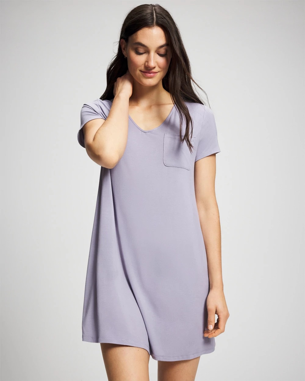 LAVENDER CLOUD - Short Sleeve Sleepshirt