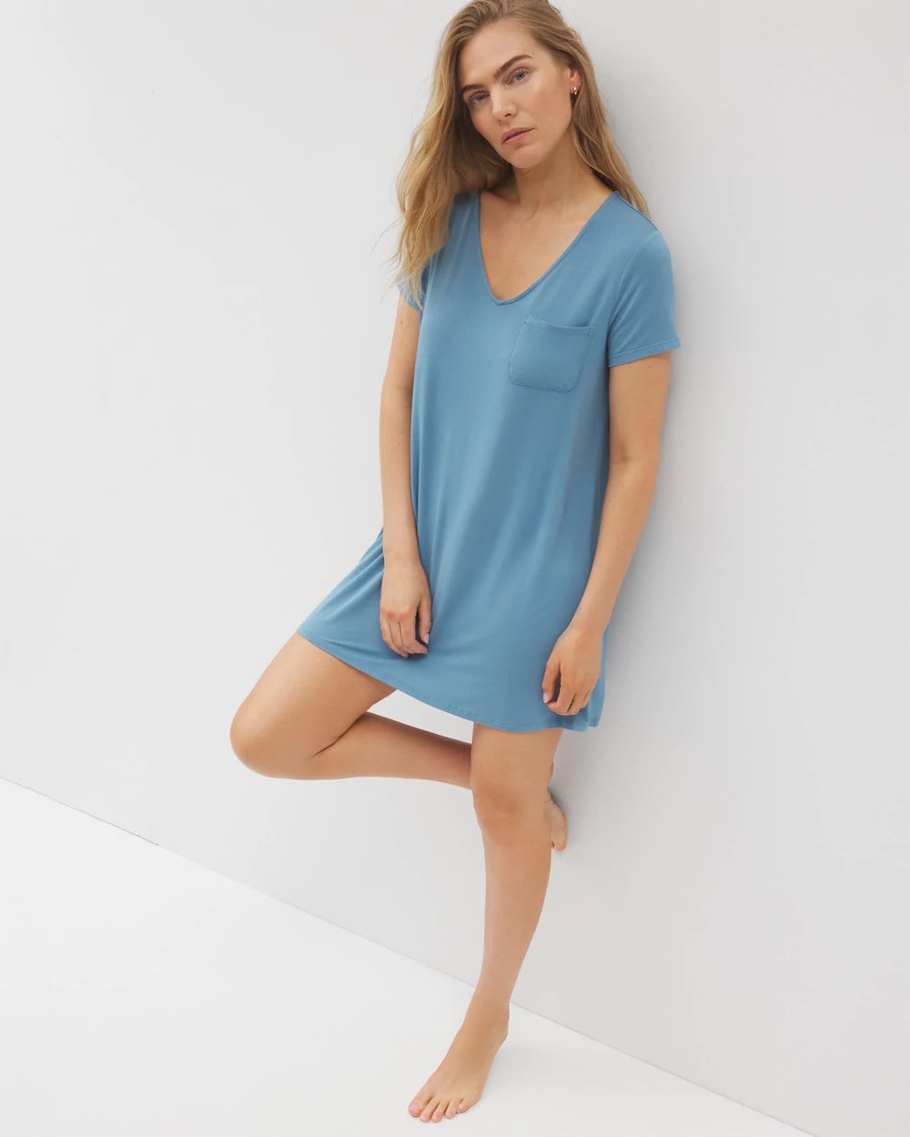 BLUE HEAVEN - Short Sleeve Sleepshirt