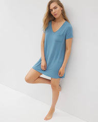 BLUE HEAVEN - Short Sleeve Sleepshirt