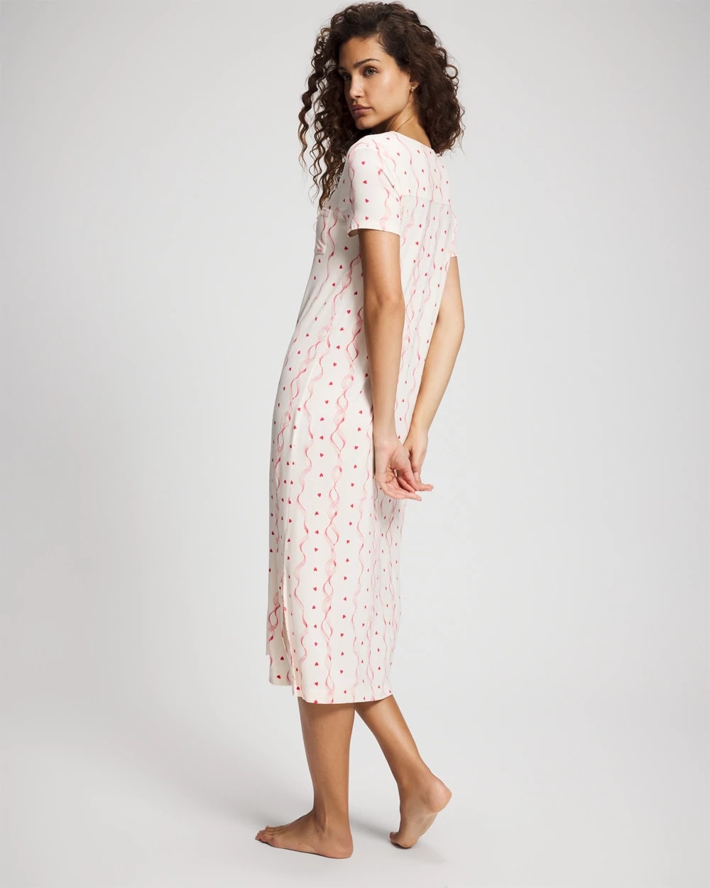 COQUETTE VALENTINE CHAMP - Short Sleeve Long Sleepshirt