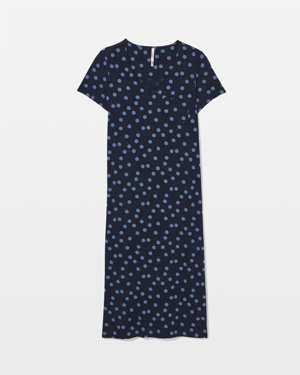 MOVEMENT DOT NAVY - Short Sleeve Long Sleepshirt