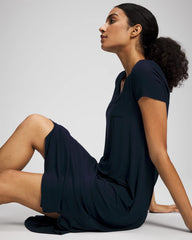 NIGHTFALL NAVY - Short Sleeve Long Sleepshirt