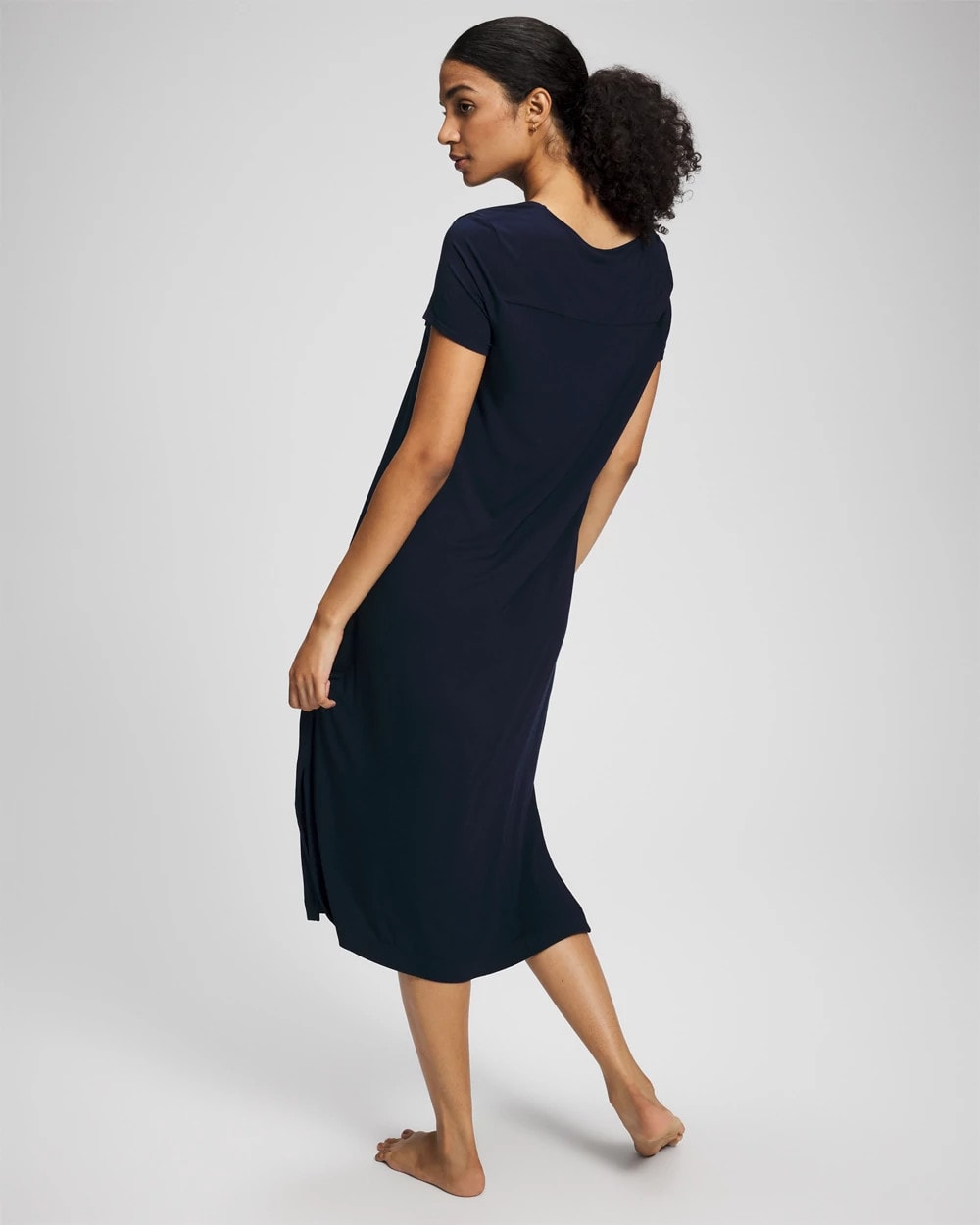 NIGHTFALL NAVY - Short Sleeve Long Sleepshirt