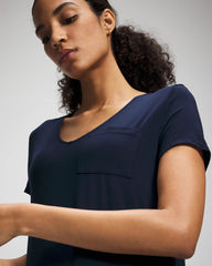 NIGHTFALL NAVY - Short Sleeve Long Sleepshirt