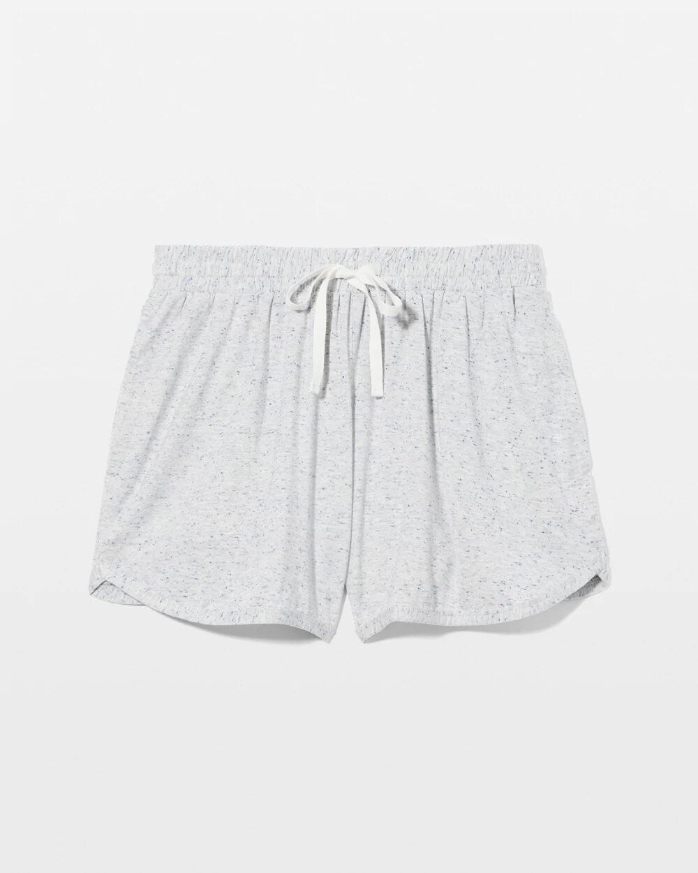 BLUE SLUB - Slub Curved Hem Pajama Short