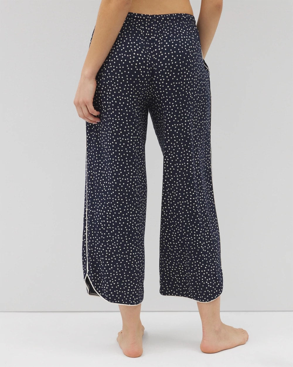 DOT OBSESSED NAVY - Piped Crop Pajama Pants