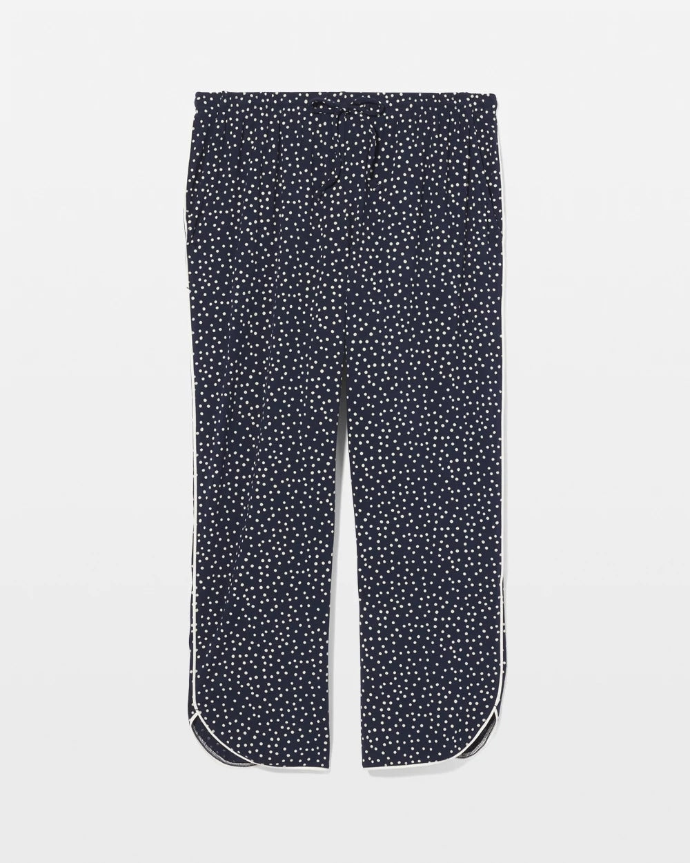 DOT OBSESSED NAVY - Piped Crop Pajama Pants