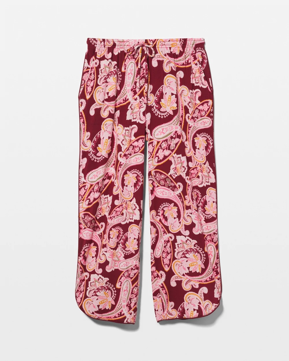 KASHMIR PAISLEY KISS - Piped Crop Pajama Pants