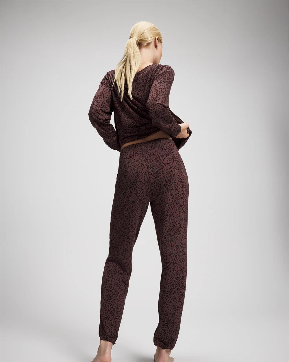 HOT SPOT MOCHA - Banded Ankle Pajama Pant