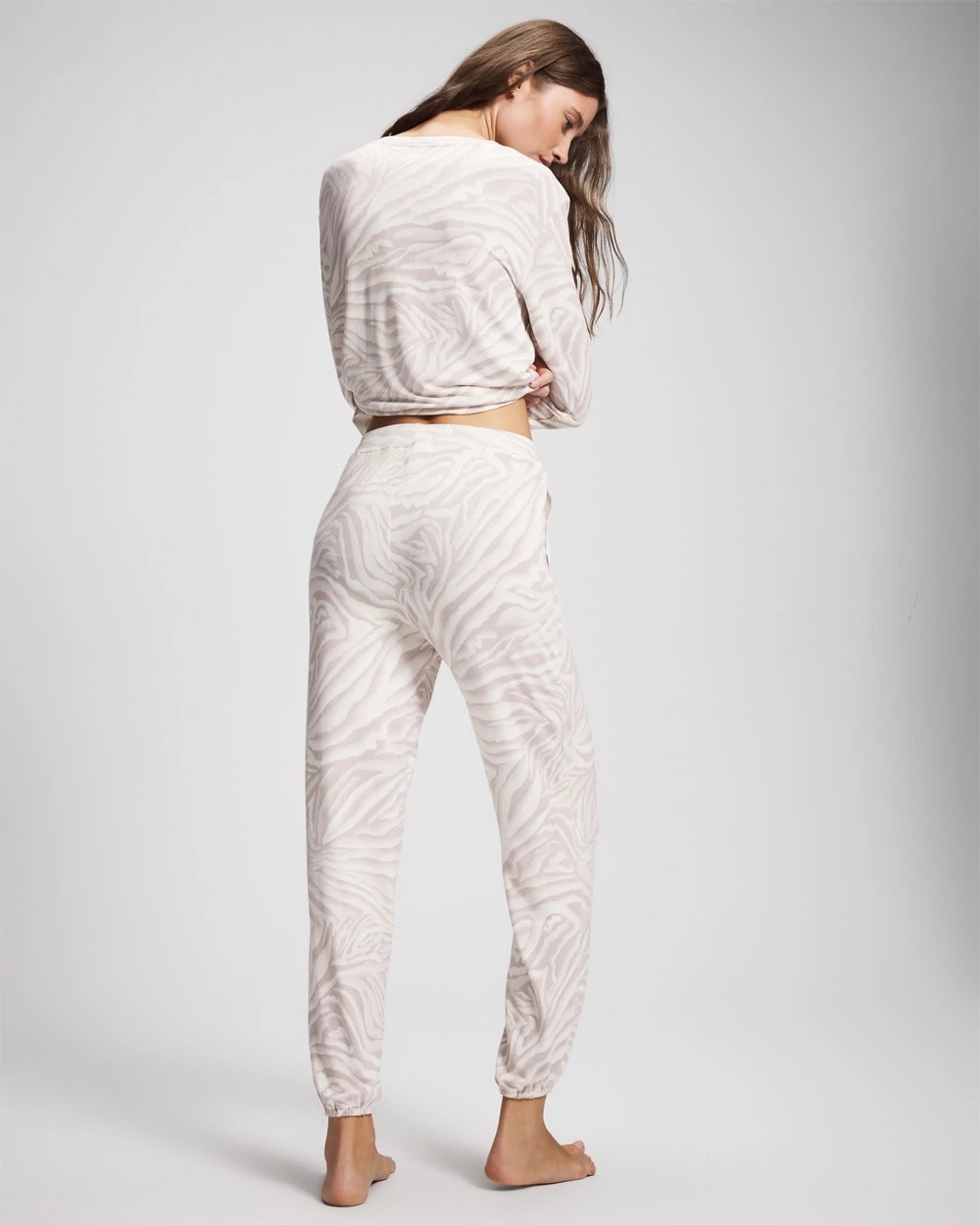 ZEBRA ZEN GRAY GLASS - Banded Ankle Pajama Pant