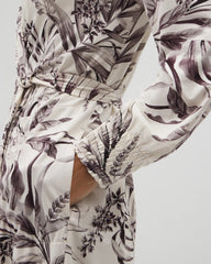 PALM PERFECT CHAMPAGNE - Long-Sleeve Short Robe