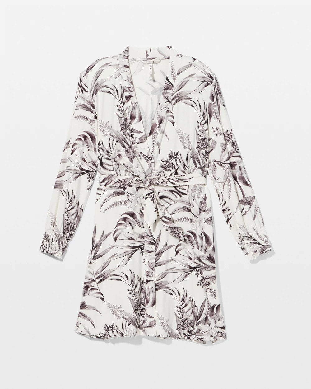 PALM PERFECT CHAMPAGNE - Long-Sleeve Short Robe