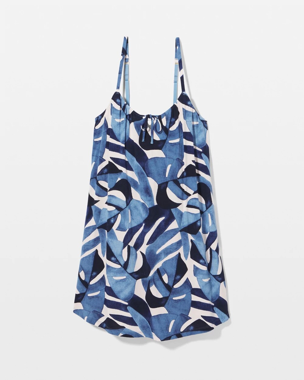 TROPICAL BREEZE SKY - Tie-Front Chemise