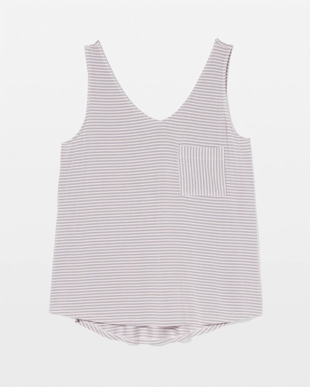 NIGHTCAP STRIPE LILAC ASH - V-Neck Pajama Tank